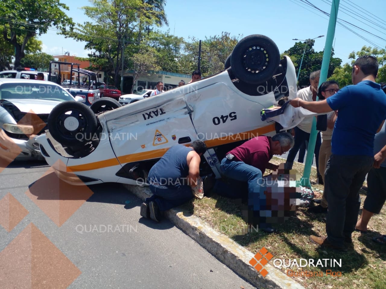 Muere Taxista Al Volcar Su Unidad Quadratin Quintana Roo