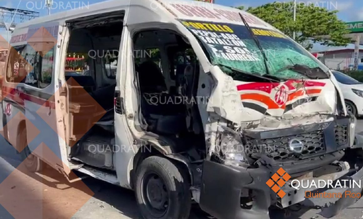 Deja 16 heridos choque de combi en Cancún Quadratin Quintana Roo