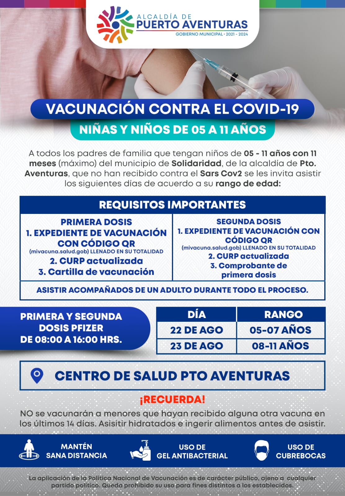 Lleva Lili vacunas a niñez y jóvenes de Puerto Aventuras - Quadratin ...