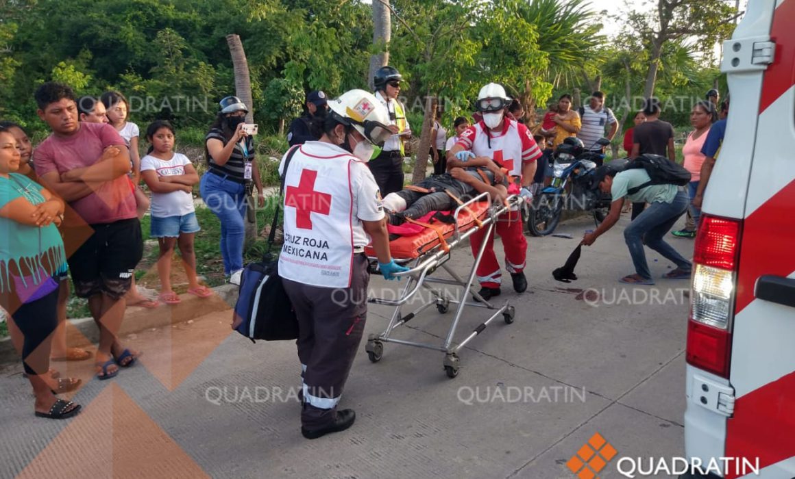 Impacta conductor de Estafeta a menor en la región 260 - Quadratin Quintana  Roo