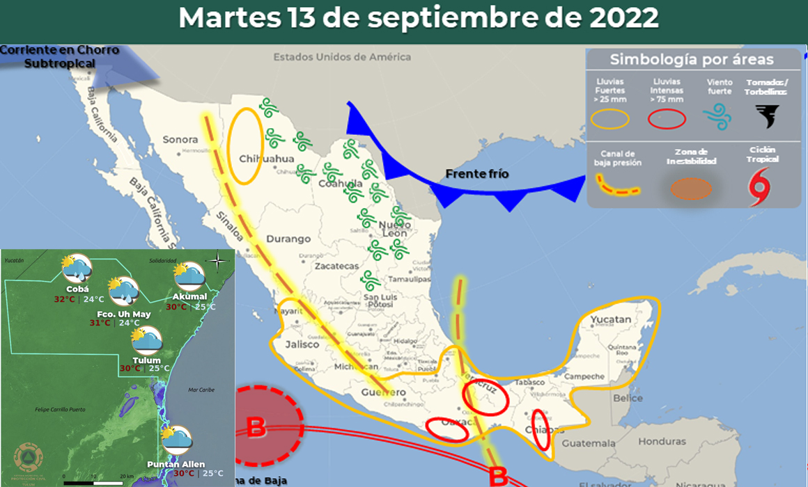 Afectan A La Península Canal De Baja Presión Y Vaguada Monzónica ...