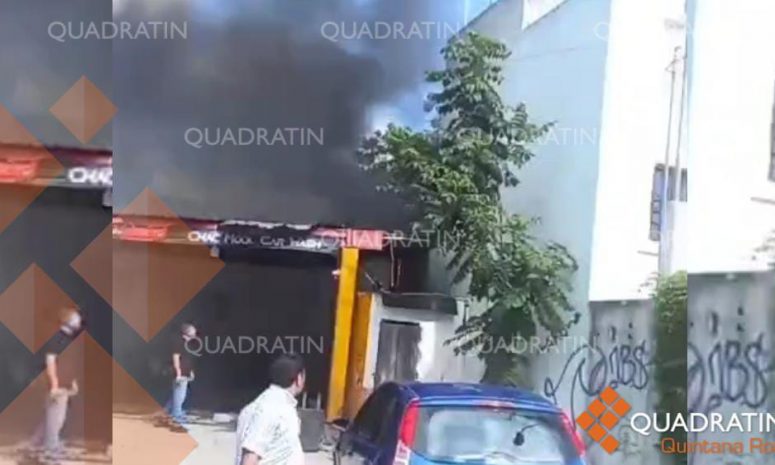 Se incendia casa en Cancún