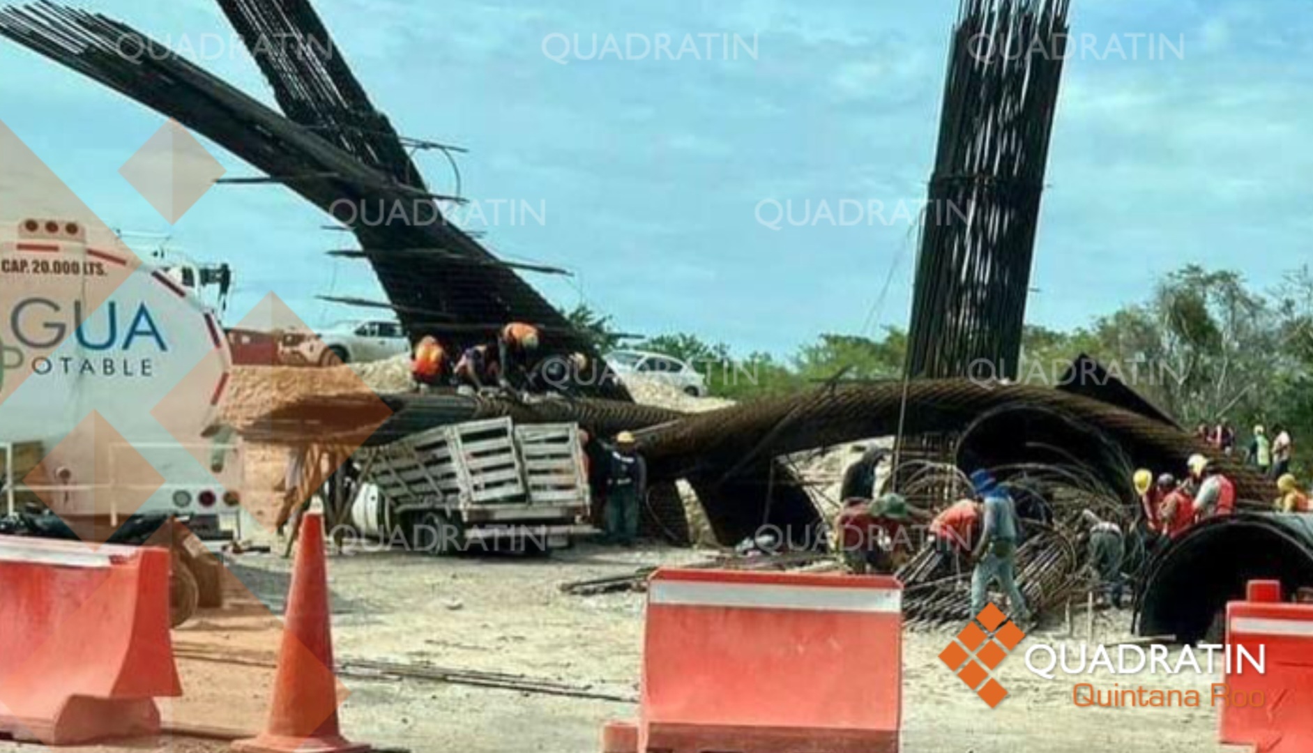 Colapsa obra del Tren Maya en Chetumal - Quadratin Quintana Roo