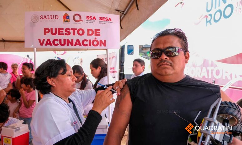 Supera Quintana Roo el 90% de cobertura en vacunación contra influenza