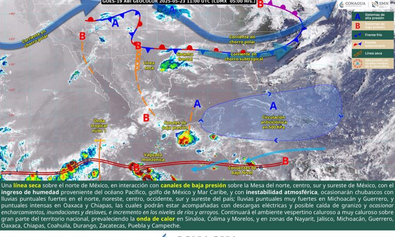 Se prevé mucho calor y chubascos ocasionales sobre Quintana Roo
