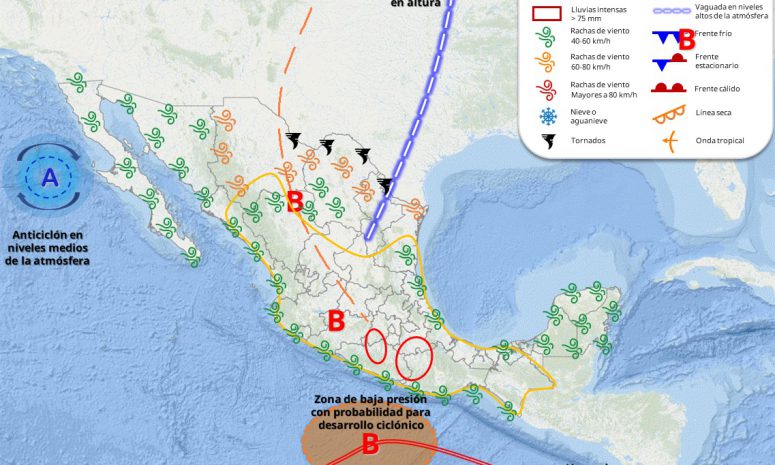 Prevén lluvias y fuertes rachas de viento en Quintana Roo