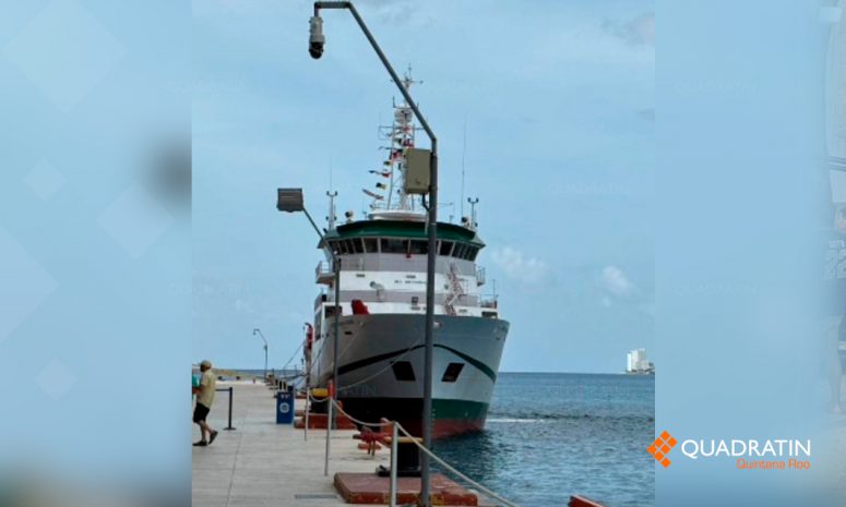 Llega a Quintana Roo buque de investigación para estudiar el sargazo