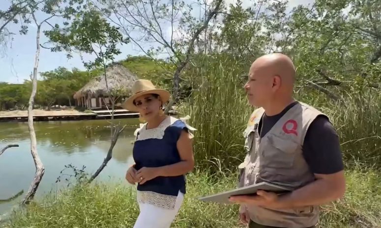 Verifican presunto relleno en Estero de Chac, tras denuncias en redes