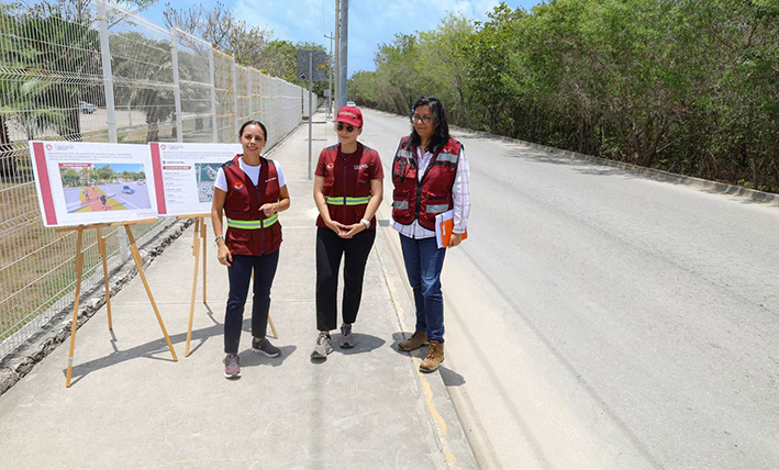 rehabilitación vial frente a UniCaribe