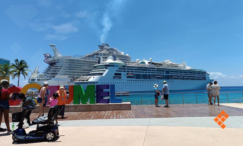 Llegan a Cozumel 62 mil turistas de cruceros esta semana