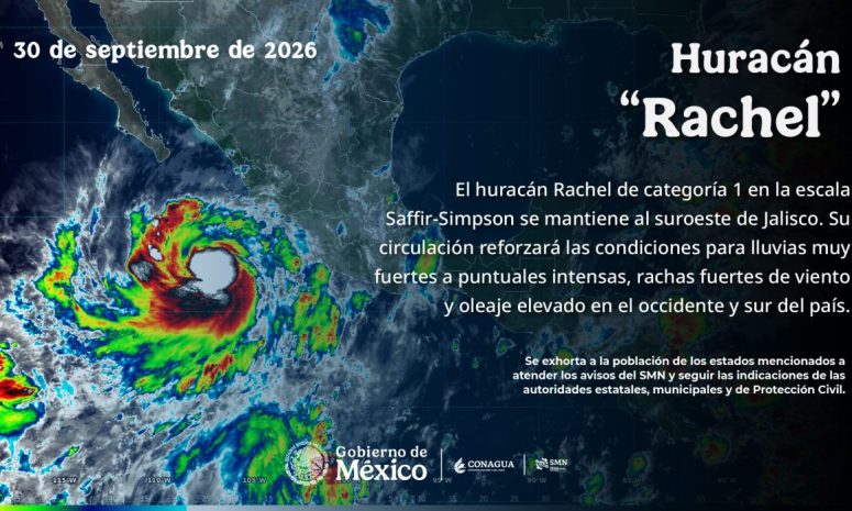 Rachel se intensificó a huracán categoría 1