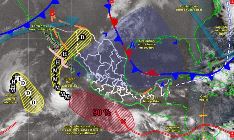 Mueve vaguada lluvias y calor en Quintana Roo este sábado