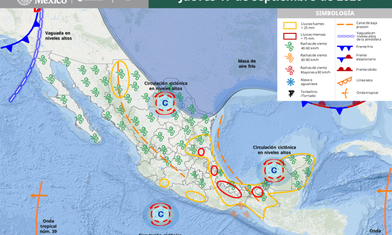 Lluvias fuertes mojan el norte y centro de Quintana Roo este jueves
