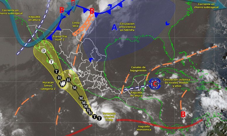 Prevén chubascos y rachas de hasta 50 km/h en Quintana Roo