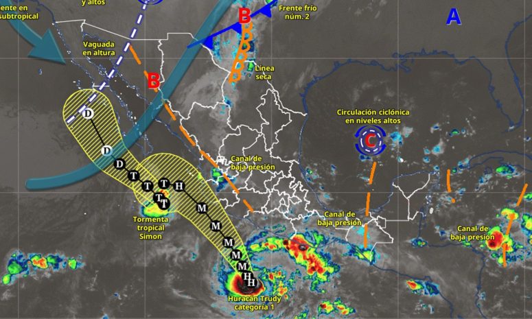 Azotan lluvias fuertes a Quintana Roo por frente de inestabilidad