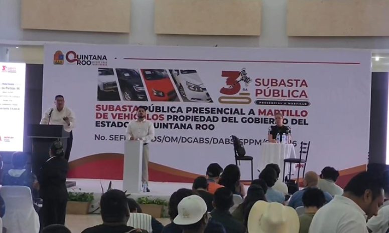 Rematan vehículos del Gobierno de Quintana Roo