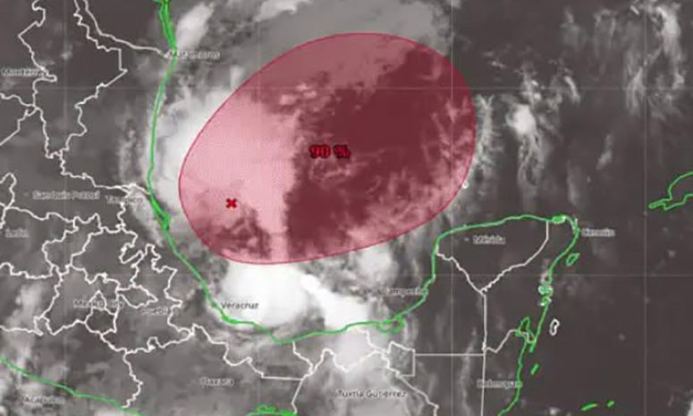 Baja presión en el Golfo de México se pone seria
